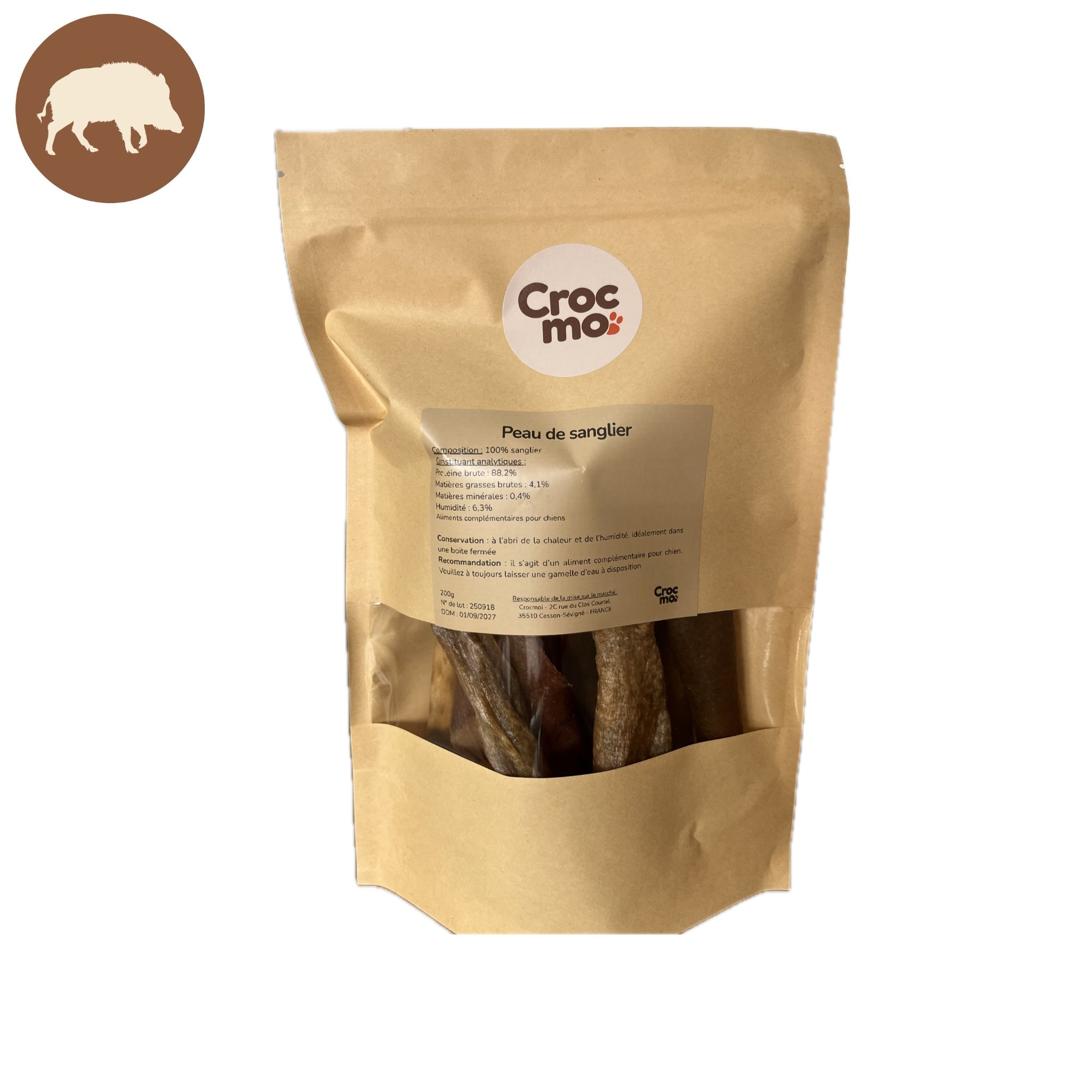 Peau de sanglier 200g